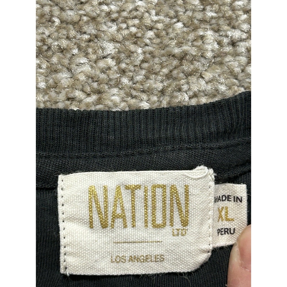 Anthropologie Nation Women's XL Emilia Drama Sleeve V-Neck Top Black - Picture 6 of 9